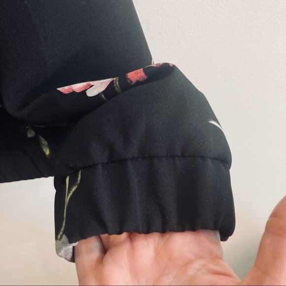 JULES & LEOPOLD Sz L Floral Bomber Jacket With Elastic Hems and Pockets - Picture 9 of 9